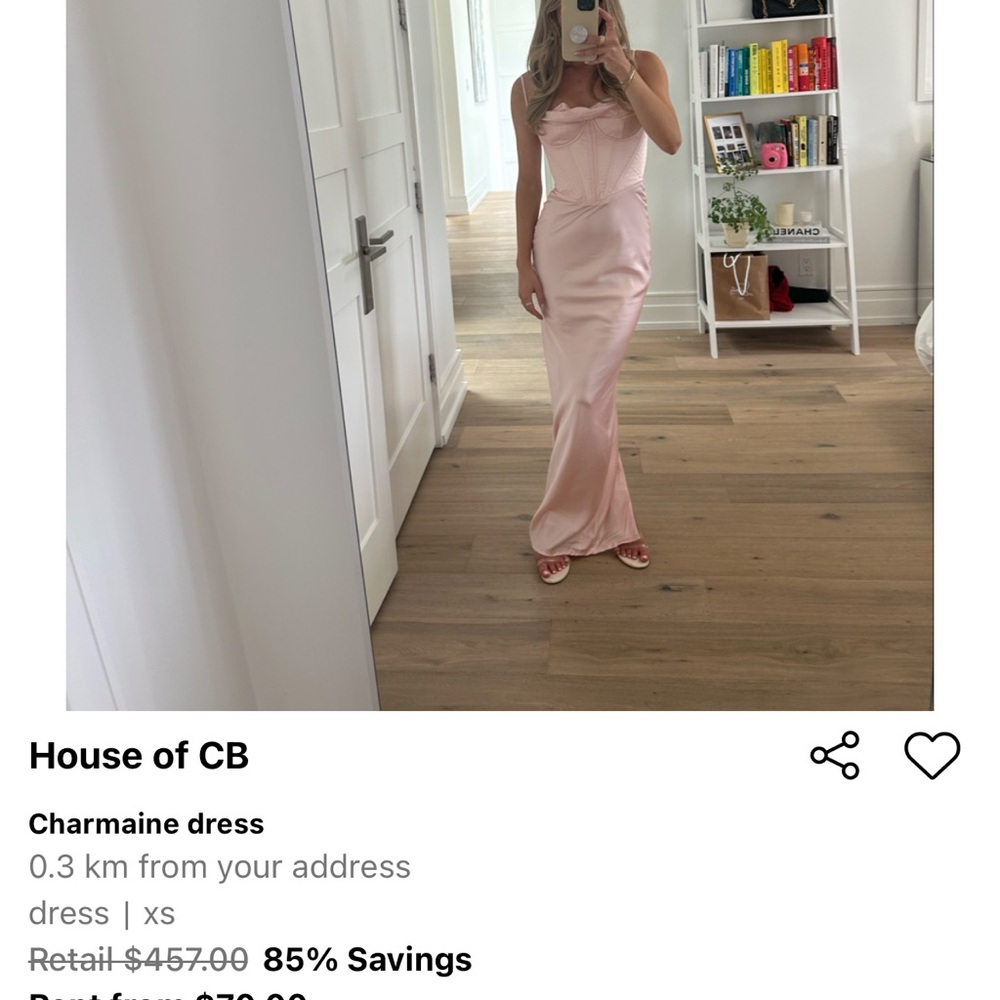 House of CB Blush Pink Maxi Dress